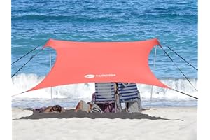 Easierhike Beach Shade Windproof Design, Sun Shelter UPF50+ Portable Family Tent