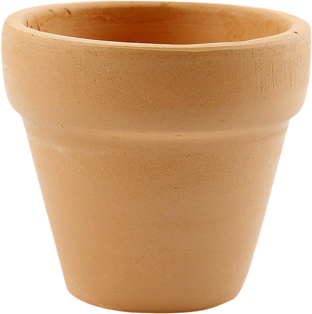 Flower Pots, D: 5 cm, 48 pcs, Red, Height: 3.1 cm, Diameter: 3.4 cm