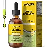 HOLLEGEND Citrus Bergamot Liquid Drops, Organic Citrus Bergamot 1000mg Supplement for High Cholesterol, Plus Soursop, CoQ10, Vitamin D3,K2 for Heart Immune Health Support, Vegan, Lemon Flavor,2 Fl Oz