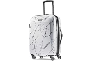 American Tourister Moonlight Hardside Expandable Luggage with Spinner Wheels, Marble, Carry-On 21-Inch