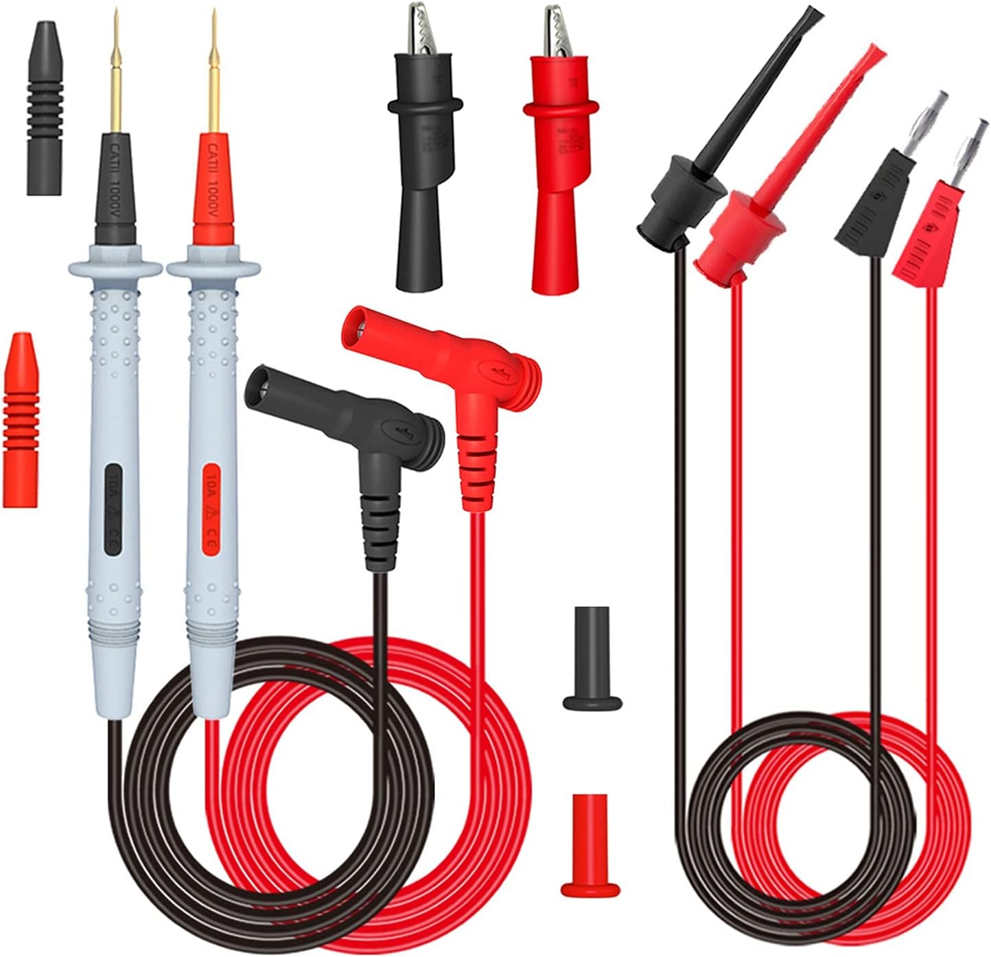 Multimeter Test Lead Kit， اختبار متعدد الاختبارات يؤدي عدة، مع دفع على