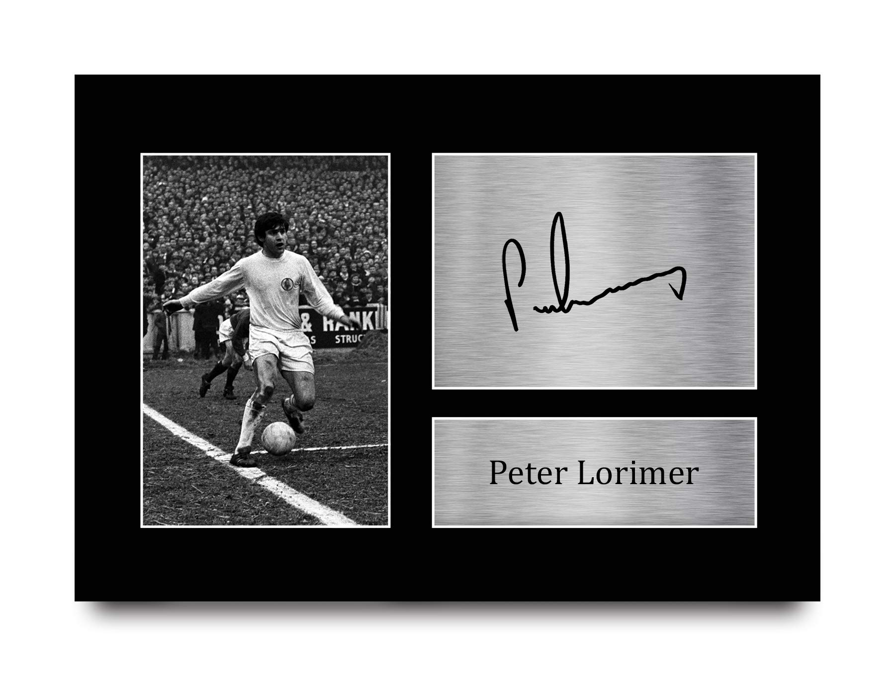 HWC Trading A4 Peter Lorimer Leeds United Gifts Printed Signed Autograph Picture for Football Fans and Supporters