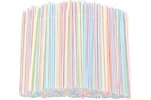 Flexible Disposable Plastic Straws for Home Parties, Bar, Beverage Shops, Home Straws for Kids and Adults, 100pcs