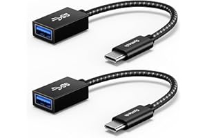 Syntech USB C to USB Adapter, 2 Pack USB C to USB 3, Type C to A, Thunderbolt 3 to USB Female Adapter OTG Cable Compatible with iPhone 17/Air/16/15 Pro Max, iPad mini 6, MacBook Pro, Air and More