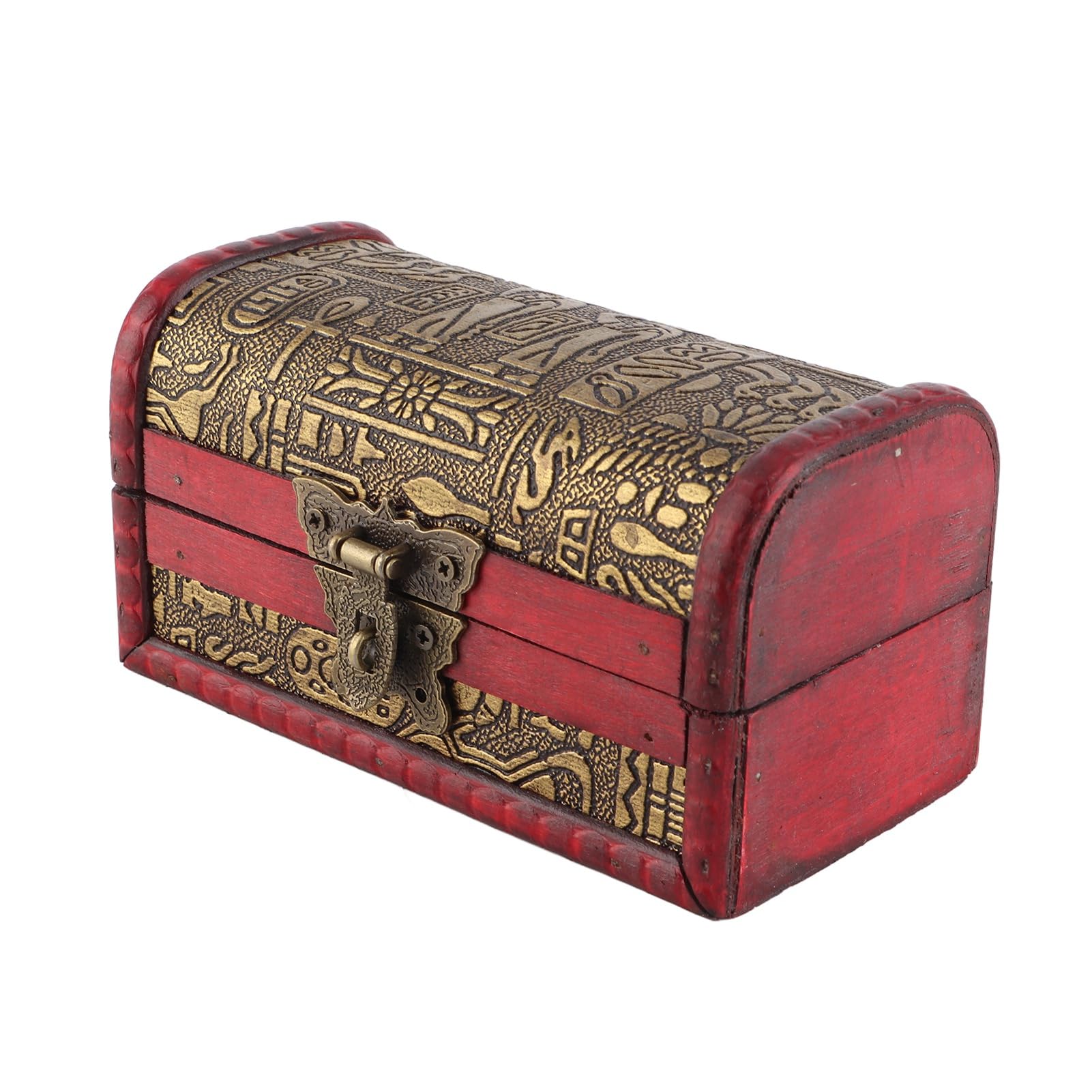 Hztyyier Wooden Treasure Box, Vintage Jewelry Box for Antique Home Decor and Candy Storage