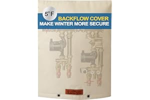 BANGIE Backflow Preventer Insulation Cover | 5 Layers of Protection | Double Wall Cotton Winter Water Well Pump Insulated Pouch | Sprinkler Valve Cover (14" W x 19" H)