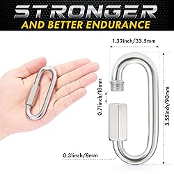 sprookber Stainless Steel Chain Quick Links - 304