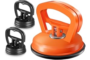 LILITUAN Dent Puller,3 Pcs Car Dent Puller Powerful Car Dent Suction Puller,Dent Remover Tool for Car,Car Dent Repair Kit for Car Dent Repair,Tiles Lifting,Objects Moving (1 Large Orange+2 Small Black)
