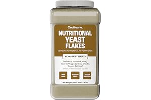 Coolinario Non Fortified Nutritional Yeast Flakes - 1 Gal (4.4 lbs) Vegan Seasoning with Roasted, Nutty Flavor | Rich in Protein, Fiber & Minerals | Ideal for Snacks, Sauces & Dressings | Gluten-Free
