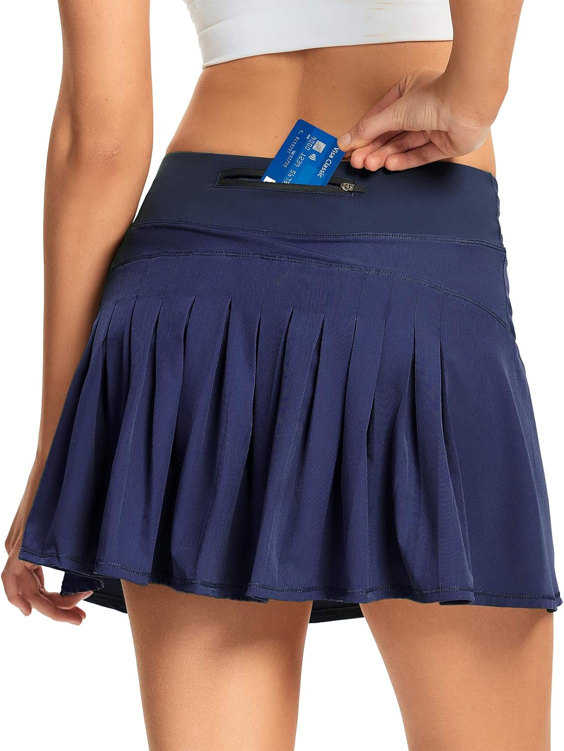 Tennis Skirts for Women Pleated Golf Skort with Pockets Workout Athletic Skirt with Shorts: Clothing
