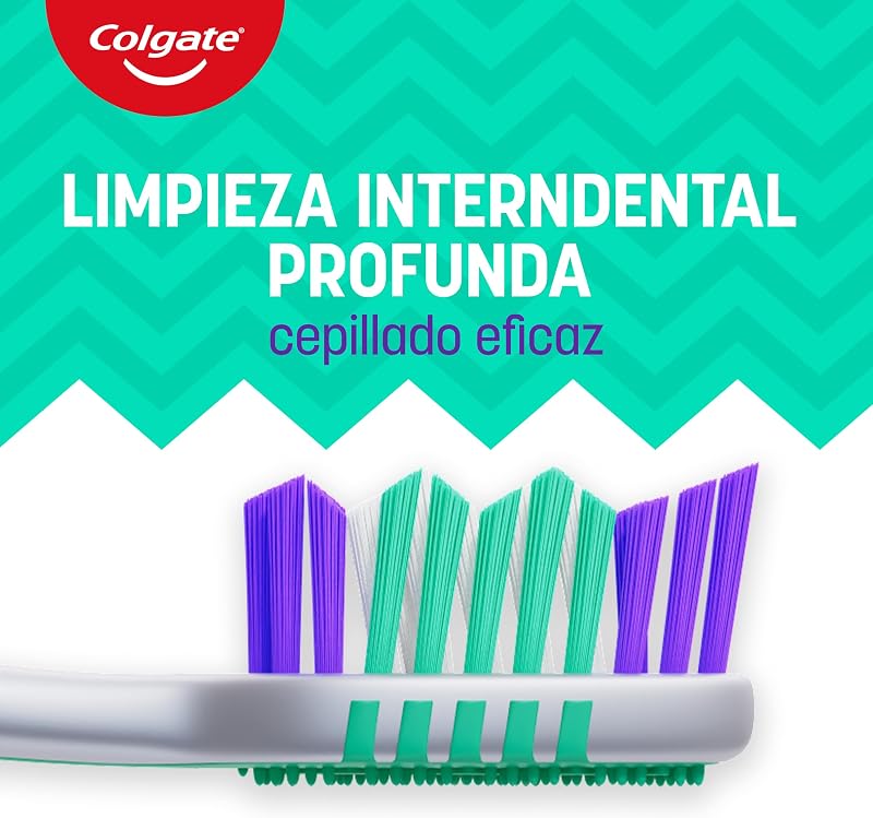 ZigZag, Escova de Dentes Média, Limpeza Interdentária, Pack 6