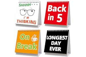 Fancy Land Funny Desk Signs 30 Different Fun and Flip-Over Messages for Office Desk Accessories