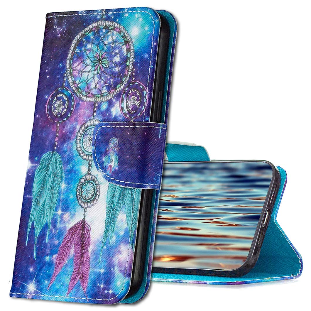 MRSTER Xiaomi Poco X3 NFC Case, Xiaomi Poco X3 NFC Phone Case, Premium PU Leather Case Shockproof Protective Cover Flip Wallet Case For Xiaomi Poco X3 NFC. HX2 Dreamcatcher