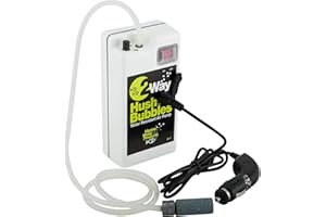 Marine Metal B-17 2-Way Hush Bubbles Live Bait Aerator, Quiet Water Resistant Air Pump, Portable & Battery Powered