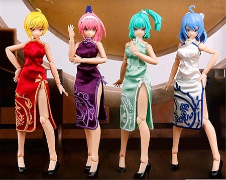 Amazon E Model 御模道 素体 チャイナドレス セット 機甲少女 四神 A T K Girl 可動 キャラクター プラモデル 美少女 アクション 並行輸入品 フィギュア ドール 通販