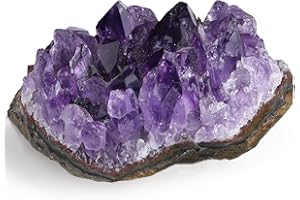 ZHIYUXI Amethyst Crystal Cluster Geode Crystals and Healing Stones Gemstones Natural Amethyst Crystal Rock Purple Protection Raw Stones Energy Balance Reiki Wicca Room Decor 1Pc 50-70g