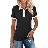LOMON Womens Golf Polo Shirts Short Sleeve Collared Tops Lightweight Moisture Wicking Tennis Activewear S-XXL