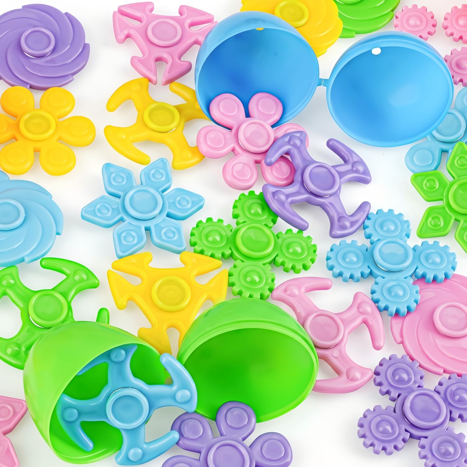 nicknack 60 PCS Easter Mini Fidget Spinners Goodie Bags Stuffers for Kids Bulk Fidget Toy Party Favors Goodie Bag Stuffers for Stress Relief Sensory Toys for Classroom Prizes, Return Gifts for Kids