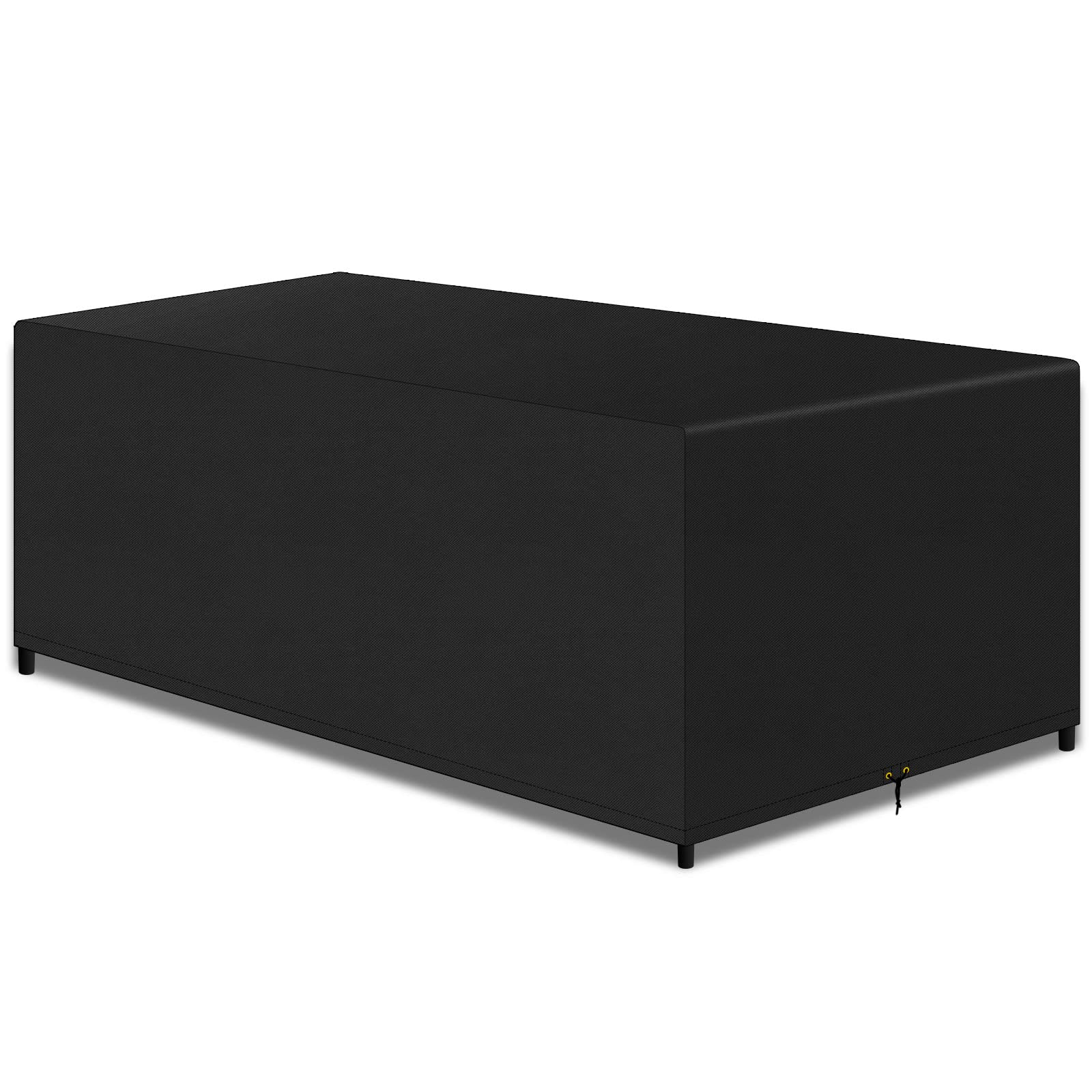 PATIO PLUS large Rectangular Garden Table Furniture Covers, Outdoor Patio Set Cover for Chair Set ,420D Oxford fabric, Waterproof , Windproof , Anti-UV, Garden Covers ,Black 170x94x70cm