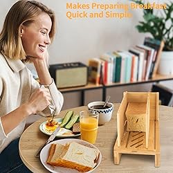 Bamboo Bread Slicer for Homemade Bread - Adjustable