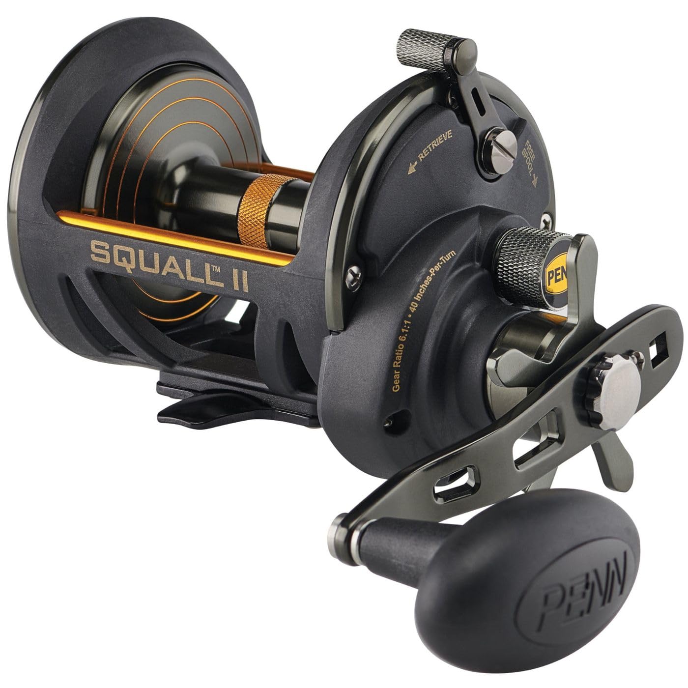 Penn Squall II Star Drag Conventional Fishing Reel, SQLII40SDLH