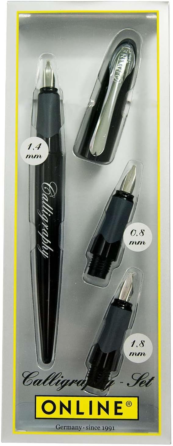 Set Best Writer calligraphy pen ONLINE Air Black, nib 1,4mm, 0,8mm, 1