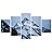 SIGNWIN 5 Panel Canvas Wall Art Snowy Tops for Home Decorations Ready to Hang - 60"x32"x5 Panels