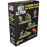 Warlord Bolt Action US Airborne (D-Day) Heavy Weapons Platoon Tabletop Miniatures - Plastic Miniature WW2 Soldiers Set, Table Top 28mm Military Minifigures for Adults - Gaming Figurines Pack