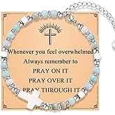 OAVOOK Christian Gifts for Women Cross Bracelets for Teen Girls Religious Prayer Jewelry for Her
