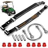 Cartalia Heavy Duty Rear 4-Leaf Springs for Club Car Precedent Tempo Onward | Replace #102509301 102513001, Upgraded Rear Seat Load Capacity Support Suspension Includes Golf Cart Bushings Sleeves U-Bolts