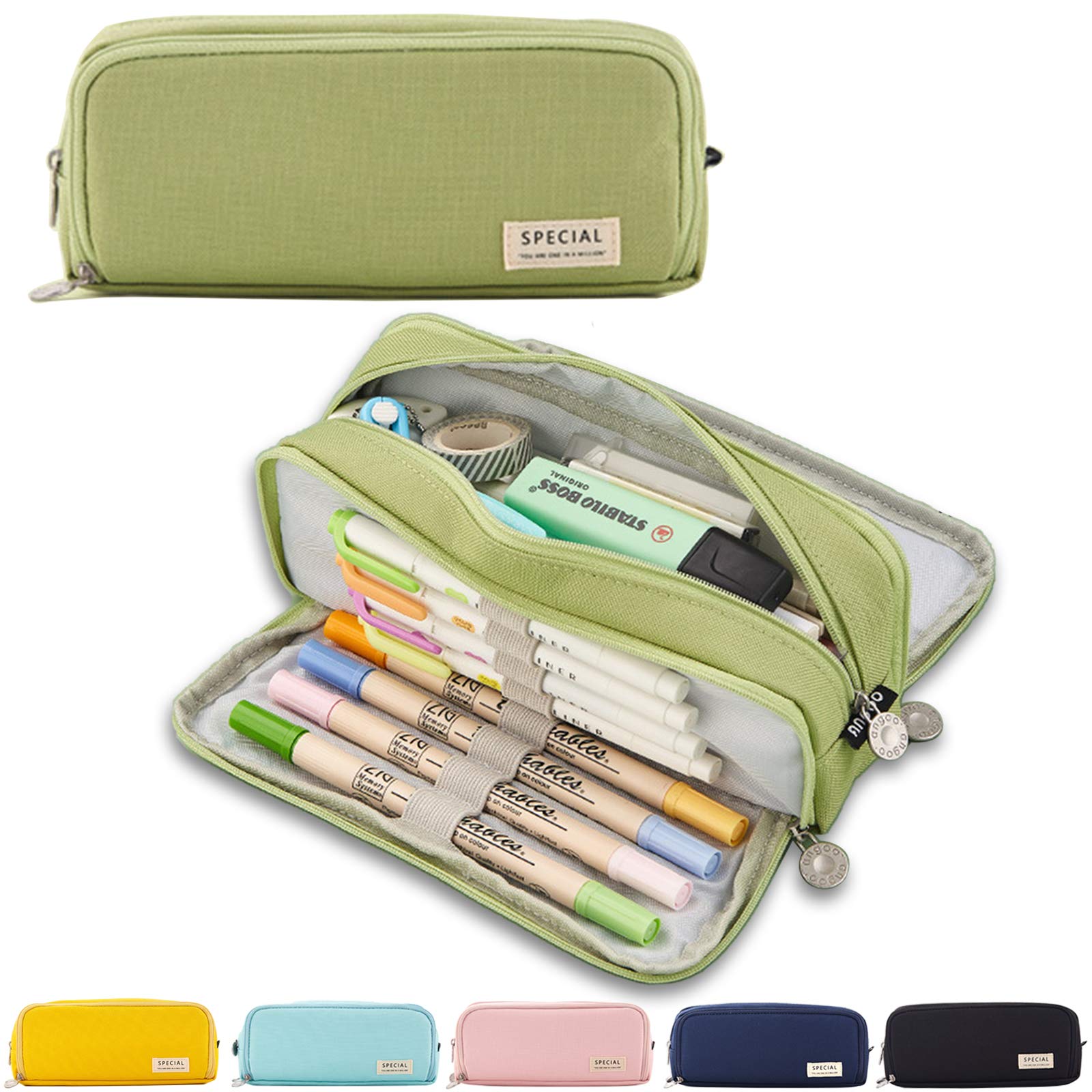 X SIM FITNESSX Pencil Case Teenager Girls 3 Compartments Boys Large Capacity Pencil Storage Case for School & Office