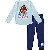 Disney Princess Moana Girls Long Sleeve Shirt and Pants Set for Toddler Little and Big Kids