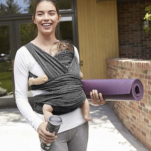 Boppy Baby Carrier ComfyFit, Heathered Gray, Hybrid Wrap,