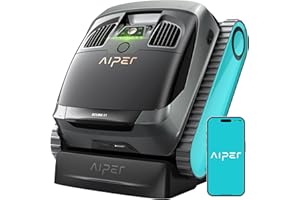 AIPER Scuba X1 Cordless Robotic Pool Cleaner, Upgraded Battery Life and Cross Pattern Smart Navigation, Horizontal Waterline Scrubbing, Ideal for Inground Pools up to 2,150 sq.ft