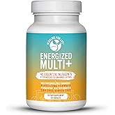 Energized Multi - Potent Multivitamin with 40 Fully Bioavailable Nutrients B Complex Vitamins, Vitamin D, Vitamin C, Vitamin K, Zinc, Quercetin, Calcium, Magnesium in Alkalizing Forms - 60 tabs
