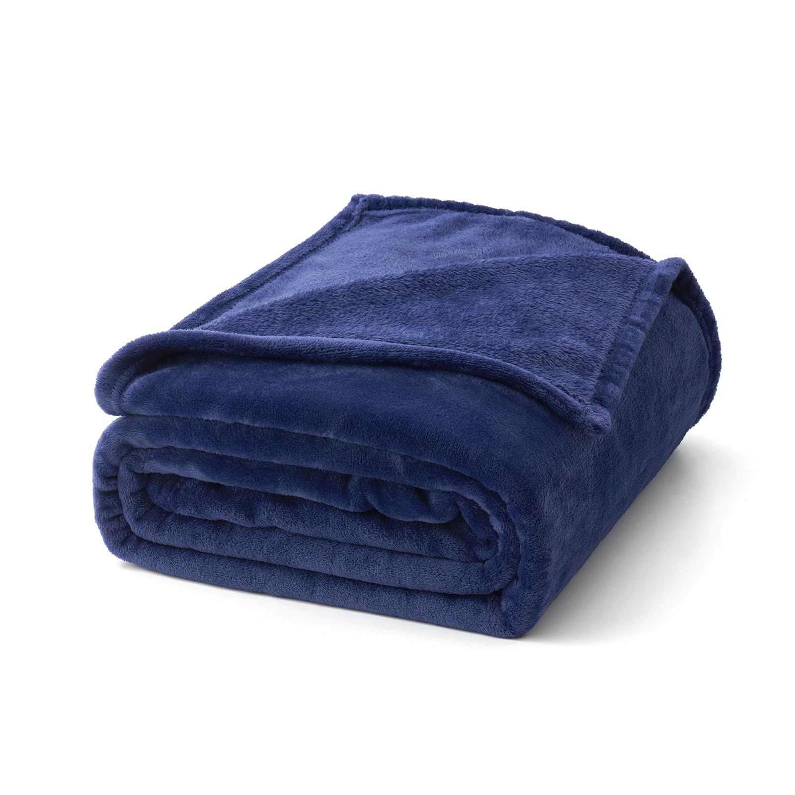 MIULEE Flannel Fleece Throw Blanket Soft Fluffy Solid Color Comfortable Plush Warm and Cozy for Bed Sofa Bedroom Twin/Double Navy 60x80 Inch 150x200cm — image 1