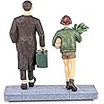 AIDLNS Leon The Professional Figurine and Mathilda Movie Figure, Movie Collectible Figurines Sculpted Gifts for Wife Husband Girlfriend Boyfriend Couple Home Decoration (Road with You)