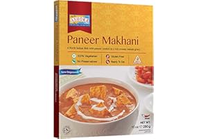 Ashoka Meals 1932, Vegetarian Tomato Cheese Curry, All-Natural, Kosher Certified, Ready to Eat Indian Meals, Authentic Paneer Makhani, Great for Offices, No Preservatives, Pack of 10