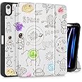 Tuiklol Case for iPad Air 11 inch (M3 2025/M2 2024) 6th Gen/iPad Air 10.9 inch 5th/4th Gen 2022 2020 Release with Pencil Holder,Slim Protective Auto Sleep/Wake Trifold Stand Tablet Cover,Astronauts