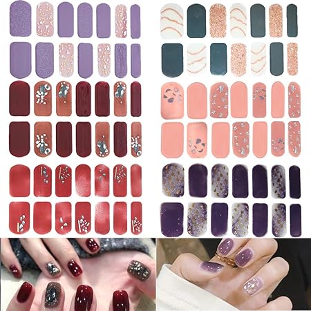 Amazon Mirae ネイルシール 手の爪 6枚 3d立体感 ネイルステッカー 手用 ネイルアート ジェルネイル 貼るだけ ネイルラップ 人気 可愛い おしゃれ ネイルアクセサリー レディース ファイル付き F Mirae シール ステッカー 通販