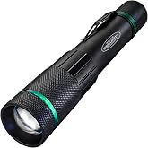 Police Security Dover Rechargeable LED Flashlight - 1000 Lumen | USB-C Rechargeable | Slide Focus | Belt Clip Included | Impact Resistant
