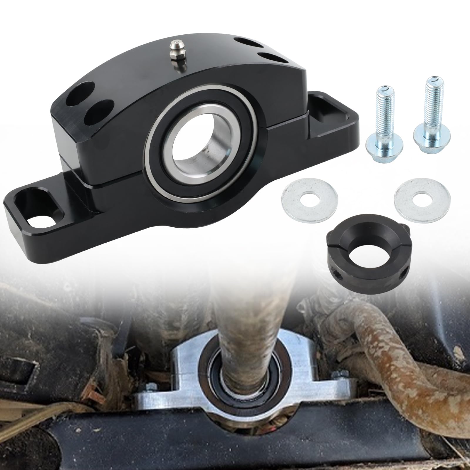 Photo 1 of ***MISSING PIECES*** VVORHSBELL ATV Heavy Duty Billet Aluminum Carrier Bearing, Bearing Compatible with 2014-2021 Polaris Ranger 570 XP 1000 RZR XP 900 1000 ?Does NOT fit The Polaris RZR XP 4 Turbo? Black