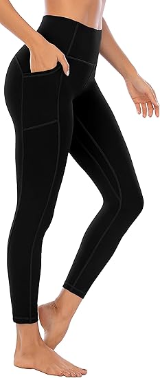 high waisted compression leggings with pockets