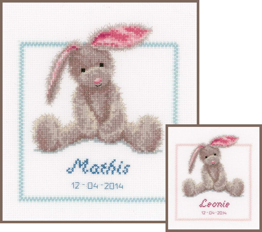 Vervaco Cute Bunny Counted Cross Stitch, Multi-Colour