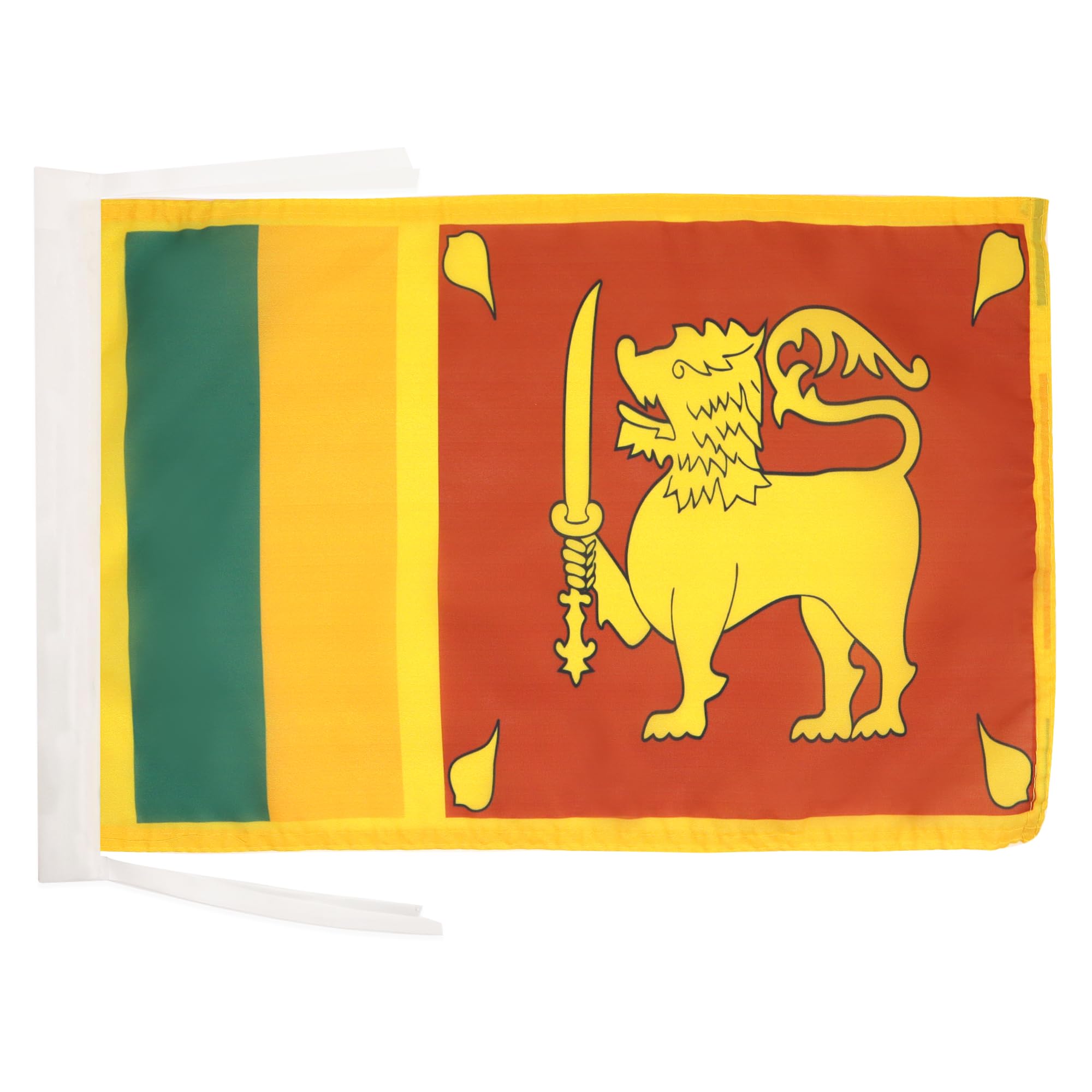 AZ FLAG - Sri Lanka Flag - 18'' x 12'' - 100% Polyester Sri Lankan Small Banner with Two Cords - Fade Resistant - Vivid Colors - 18x12 in - 45x30 Cm โ image 1