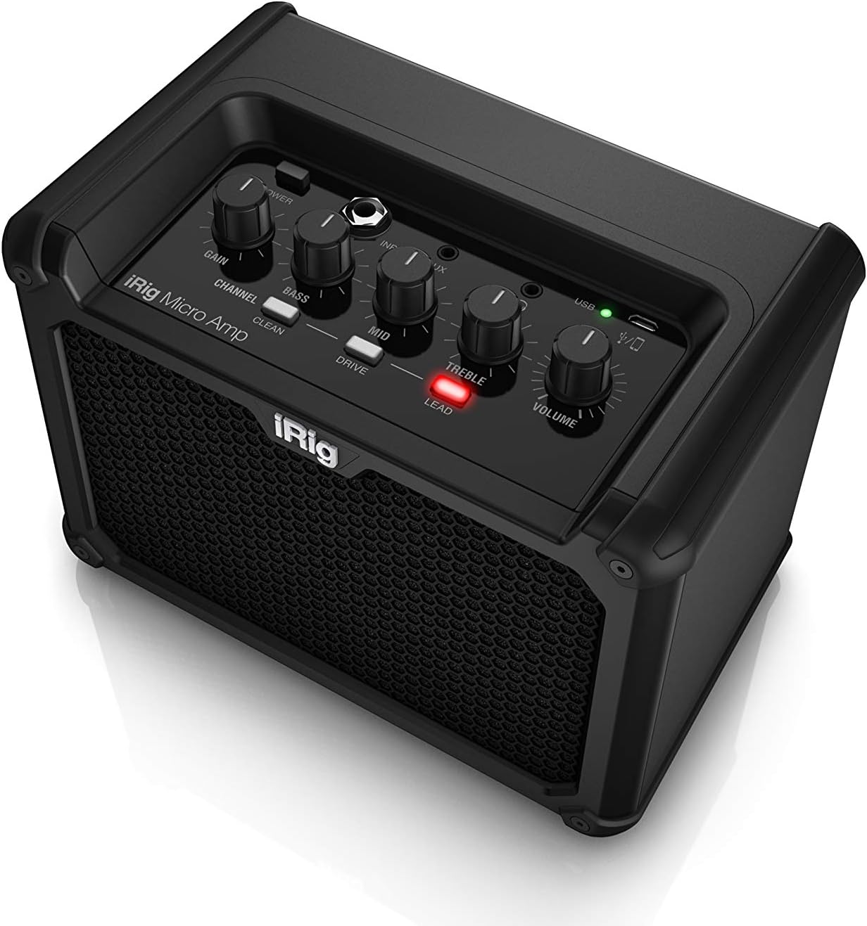 IK Multimedia iRig Micro Amp - Guitar Amplifier with iOS/USB Interface, Professional Sound Quality, Guitar Amplifier, Bass Amplifier, 24-bit, 96 kHz, Recording