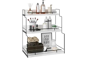 ZGO 3-Tier Bathroom Organizers and Storage Countertop, Makeup Organizer Countertop, Bathroom Counter Organizer, Tiered Tray Stand Make up Organizers for Counter Kitchen Countertop Organizer(White)