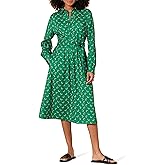 Amazon Essentials Women's Georgette Long Sleeve Midi Length Shirt Dress