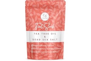 CalmGenix Foot Soak with Tea Tree Oil & Dead Sea Salt | Foot Bath Toenail & Athletes Foot Treatment | Foot Spa Moisturizer & 