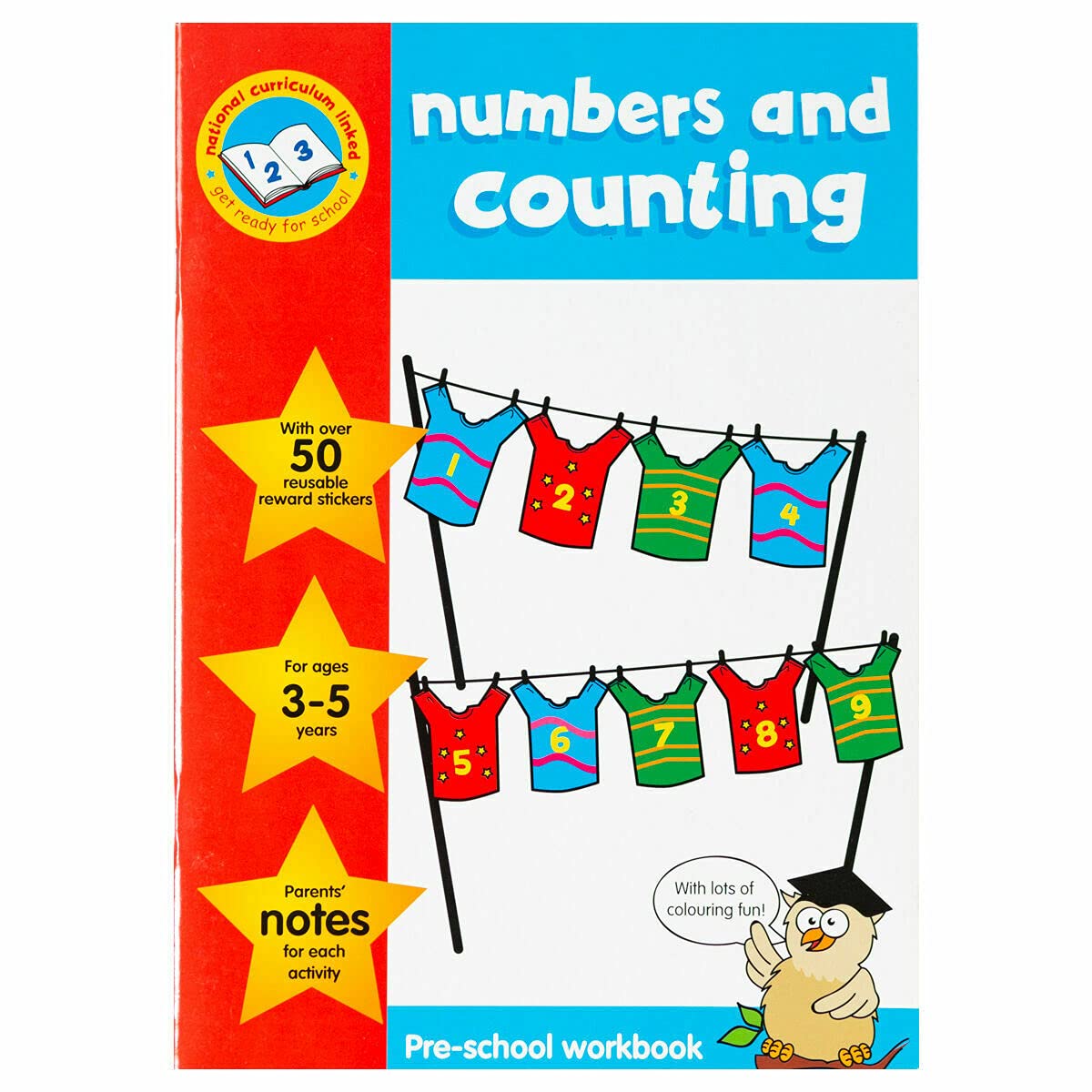 1 x NUMBERS & COUNTING PRE-SCHOOL WORK BOOK NATIONAL CURRICULUM & REWARD STICKERS